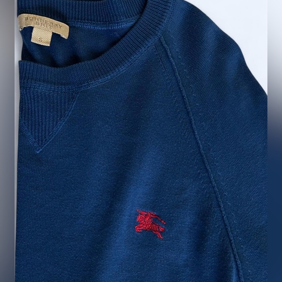 Burberry Men's Deep Blue Crewneck Sweater - Picture 1 of 4